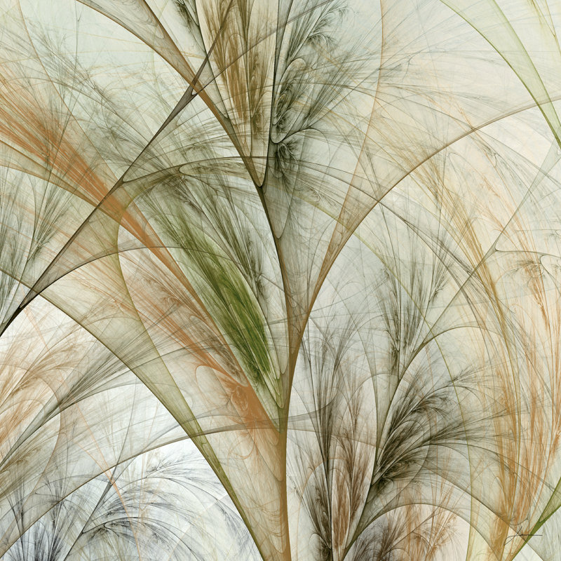 Fractal Grass IV by James Burghardt - Wrapped Canvas Painting, 30cm H x 30cm W