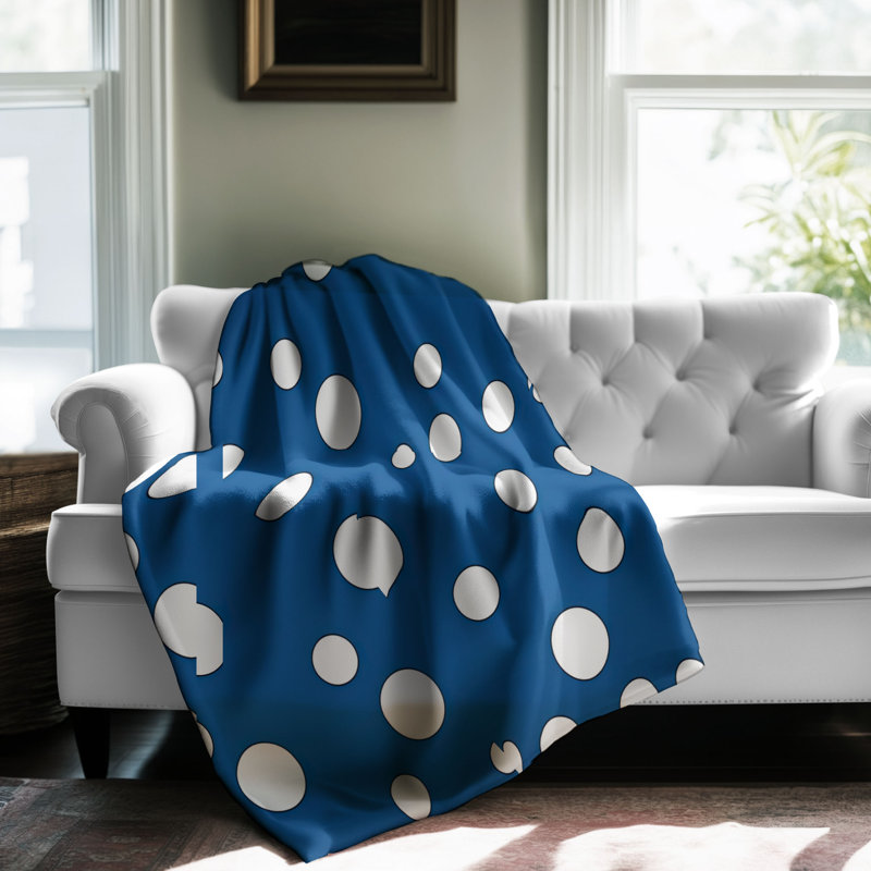 Ensemble 1 pièce Frosty Azure Dot - Sherpa Premium, L 50 po x L 60 po