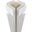 Carré Art déco non effilé avec colonne standard capitonnée et base standard-70759216