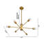 Lustre Spoutnik à six lumières Kinman-29552781