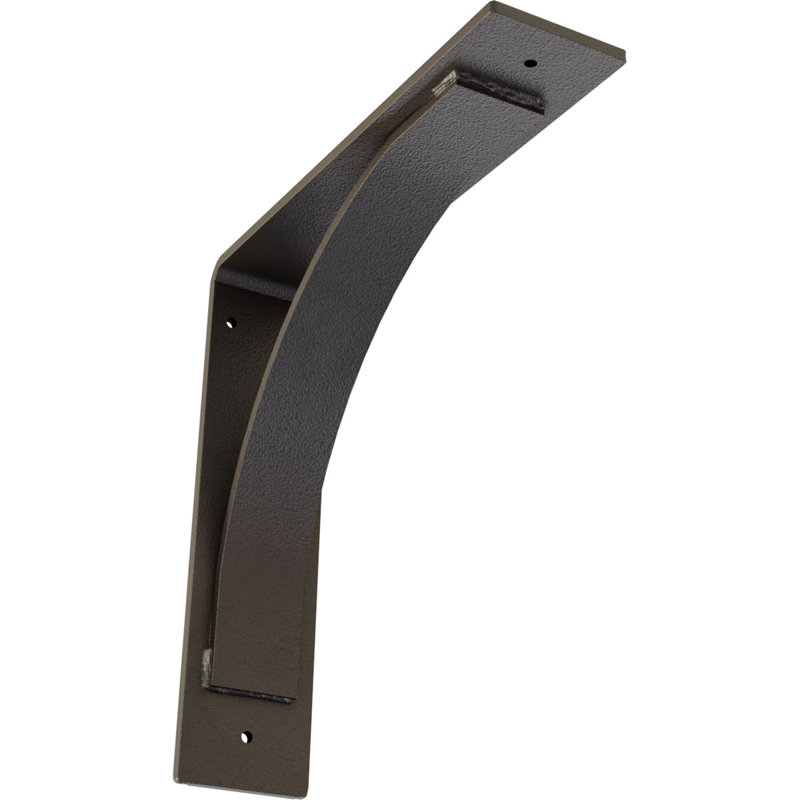 Support en acier Morris, Bronze foncé martelé, H 12 po x l 3 po x P 12 po