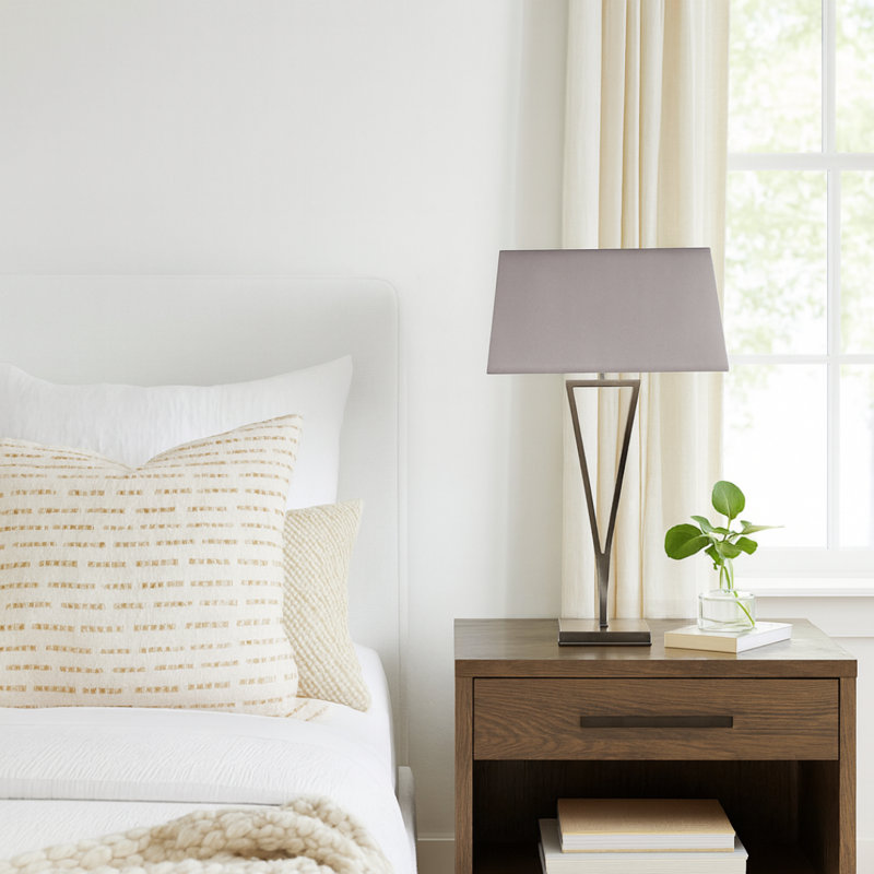 Metal Table Lamp, Mocha