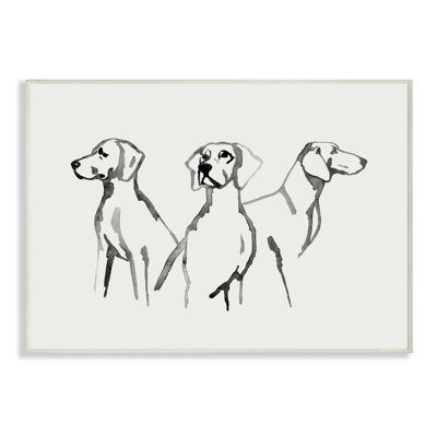 " Trio Of Dogs " by Grace Popp Painting Print