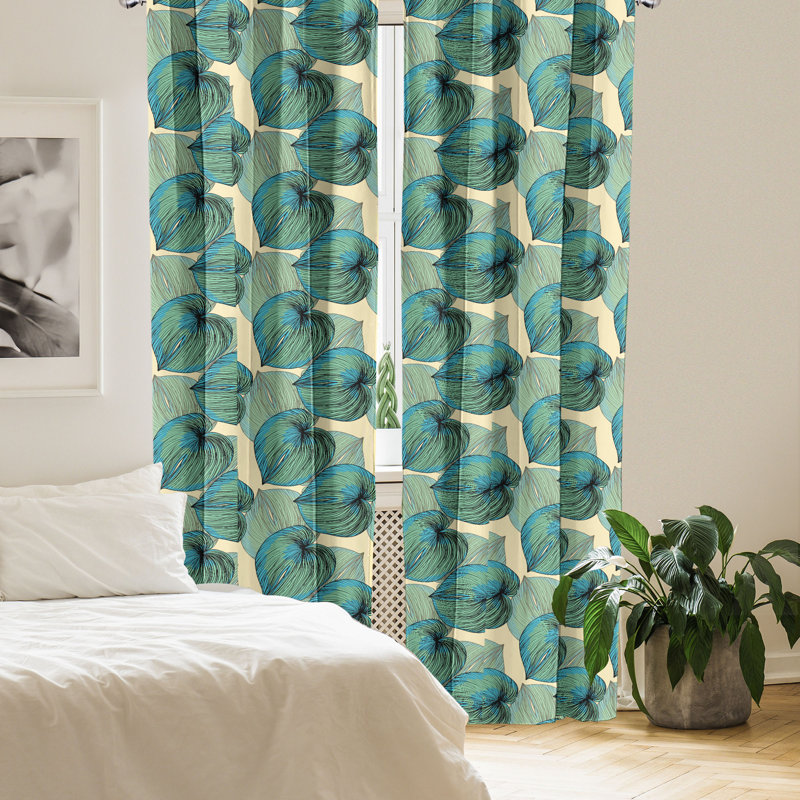 Rideaux 4 panneaux East Urban Home, L 56 po x L 84 po