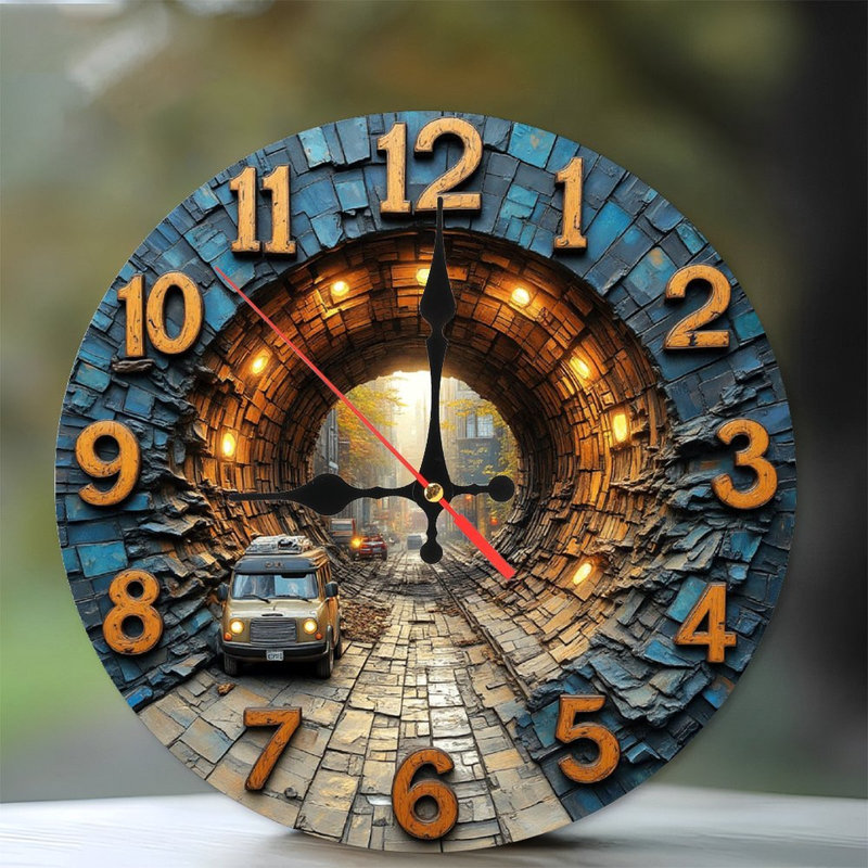 Horloge murale Tunnel Road