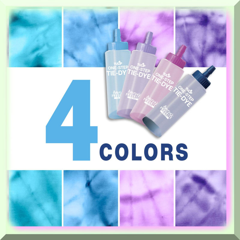 Rainbow Tie-Dye Kit with 4 Colors and Accessories