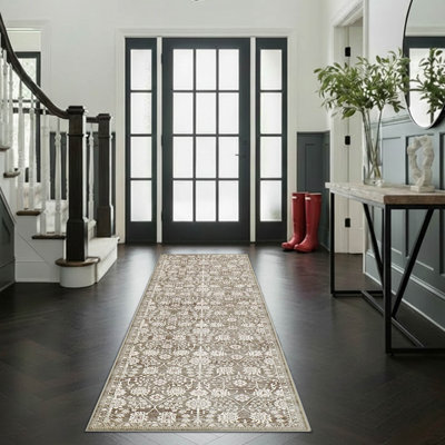 Tapis chenille imprimé lavable Hunter
