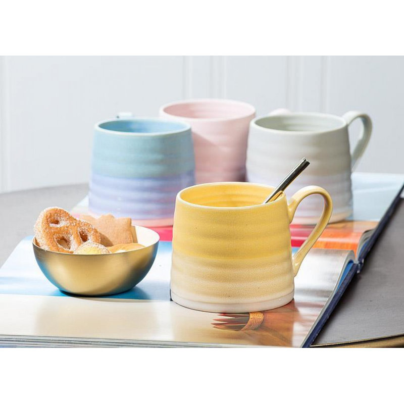 Ridged Mug, Pink