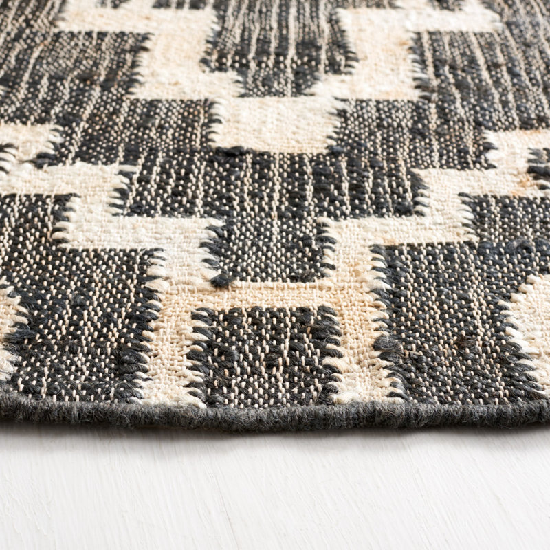 Natural Fiber Flat Weave Jute Southwestern Rug, Round 6'