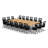 Rectangle 18 Person 80'' L Training Table and Chair Set with Casters-86134223