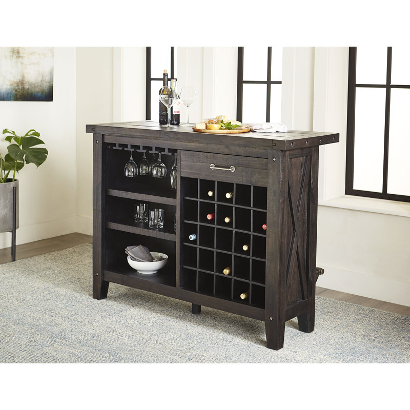 Kilby 55'' Solid Wood Bar Set
