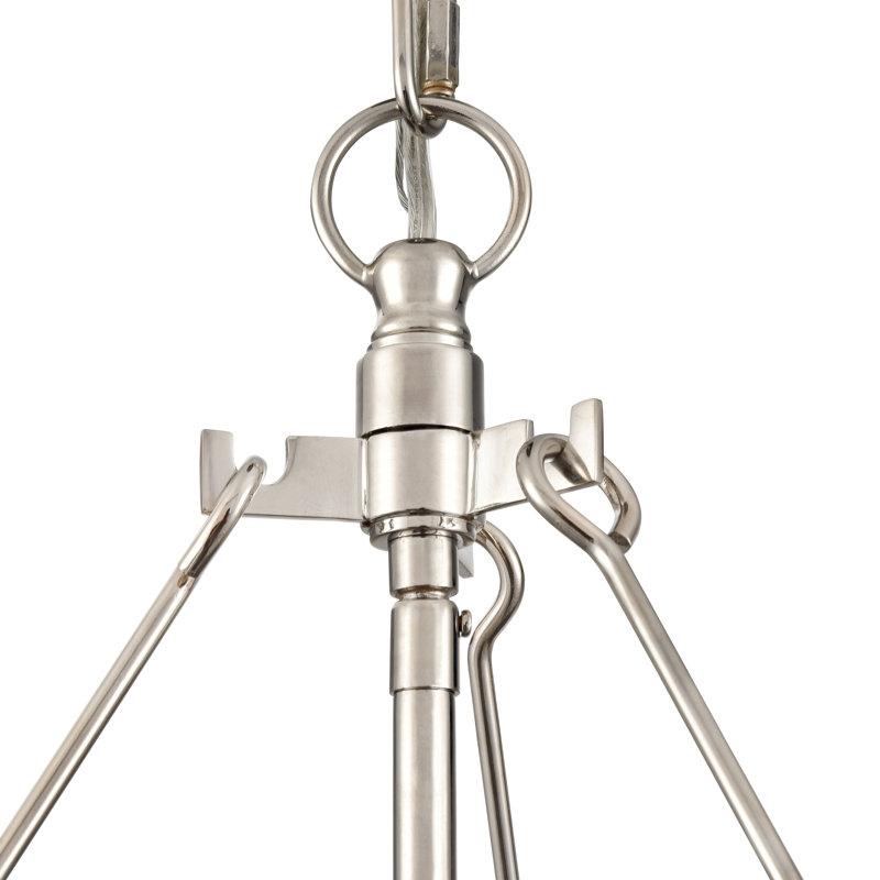 Bennetti 24.75" Wide 5-Light Chandelier, Polished Nickel