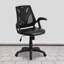  Chaise de bureau pivotante designer en maillage avec dossier moyen et accoudoirs ouverts-124391862