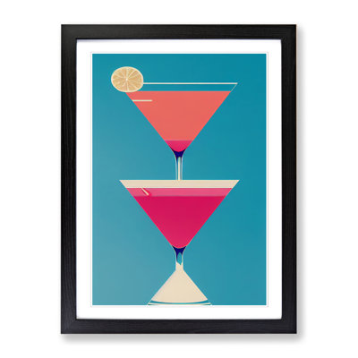 Cocktail Geometric - Single Picture Frame Print