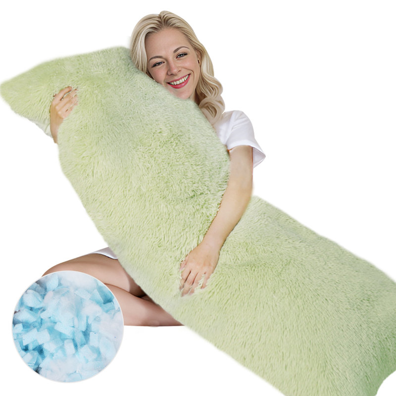 Coussin ZonLi Fluffy, Vert