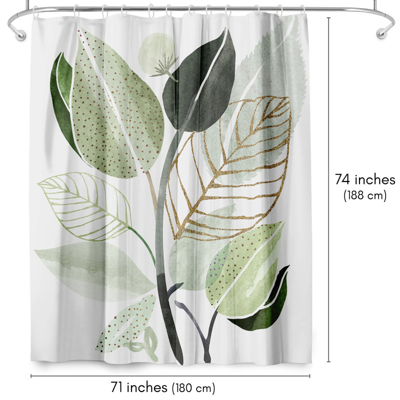 Rideau de douche 71 "x 74", bouquet de fleurs par Modern Tropical