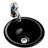 Compass Self Rimming or Undermount Bathroom Sink in Black Black