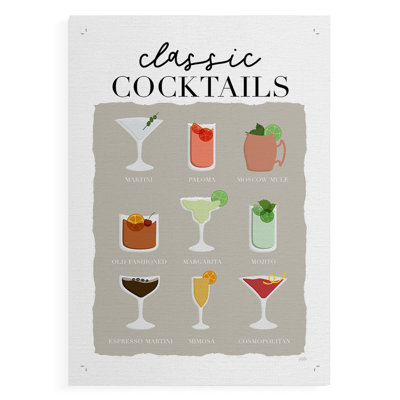 Cocktails classiques - impression sur toile seulement - non encadrée