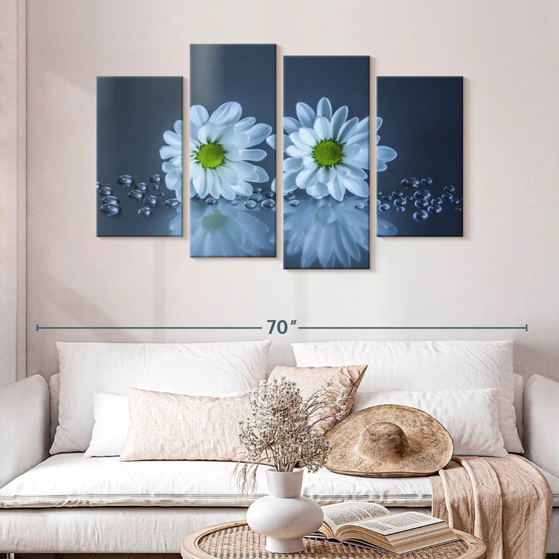 Harnek White Daisies, 32" H x 52" W