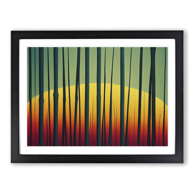 Ultimate Abstract Bamboo Forest - Single Picture Frame Print