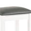 Fauteuil de coiffeuse blanc glamour, rembourré, esthétique moderne, pieds tournés, pour tabouret de chambre à coucher et de salon avec siège rembourré, espace de la chambre principale-1556201922