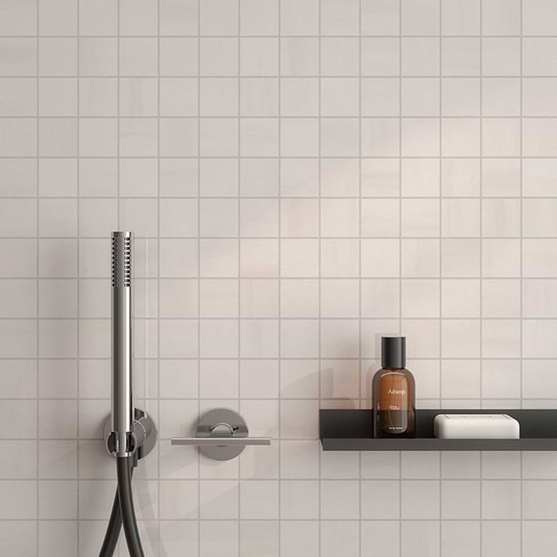 Minera 12x12 Matte Marble Look Mosaic Tile, Warm White