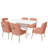 Magallanes 6-Person Extendable Table Dining Set with Velvet Dining Chair-1814485630-1814485571