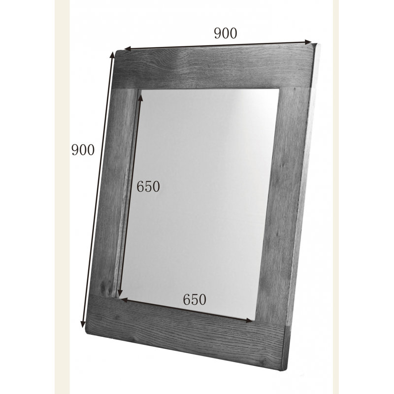 Wood Flat Wall Mirror