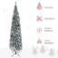 Arbre de Noël artificiel mince enneigé et enneigé 9 pi de hauteur avec branches réalistes et 1014 pointes HOMcom