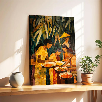 Filipino Feast Wall Art Print, Vibrant Cultural Celebration Scene Wall Decor for Home & Gift for Food Lovers Ready To Hang