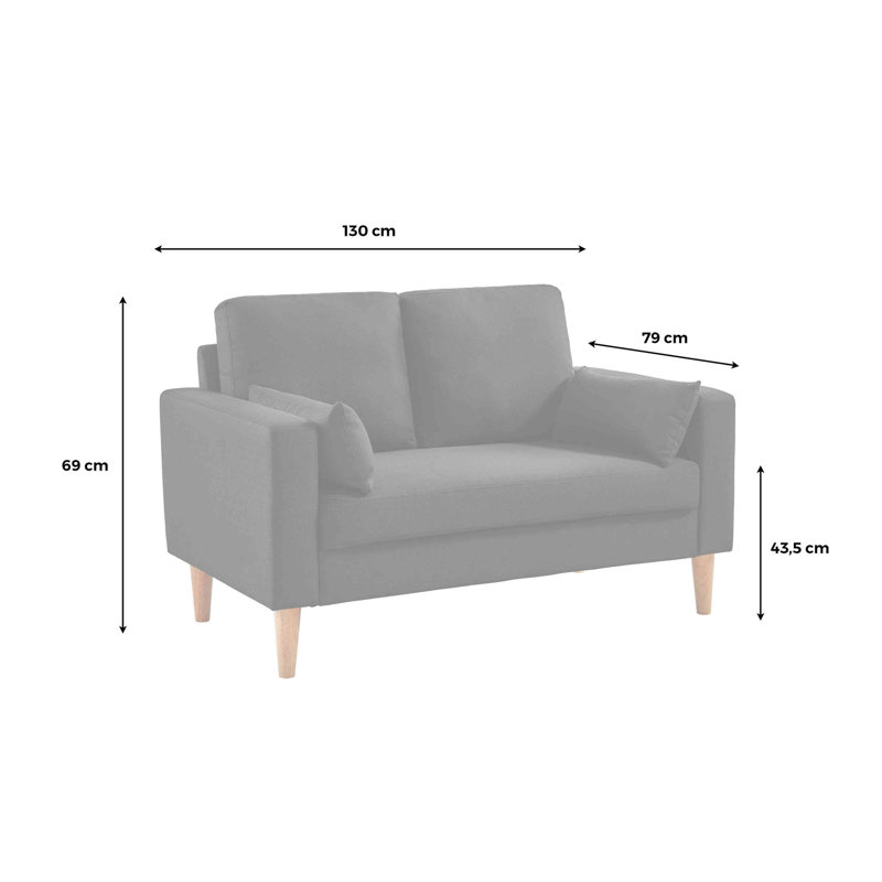 Clintwood 2 Seater Sofa, Dark Gray