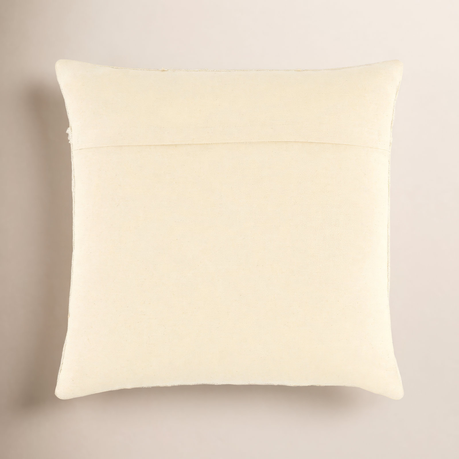 Yulara Cotton Pillow Cover, Pillow Cover Only - No Insert, Square 18", Ivory