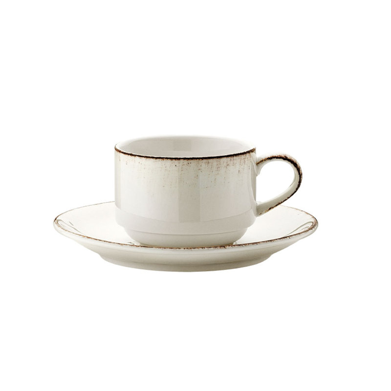 Porcelain Espresso Cup and Saucer