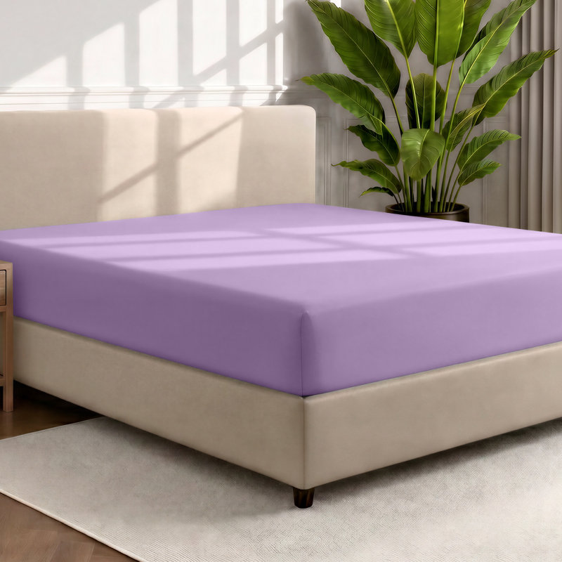 Microfiber Fitted Sheet, Lavender, Full Fitted Sheet