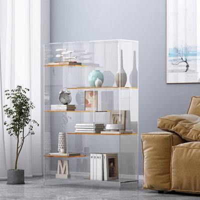 Bibliothèque moderne en acrylique multi-couches irrégulière