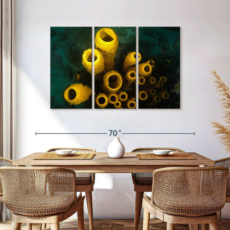 Brampt Yellow Pipe Corals, 36" H x 57" W