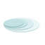 Plateau de table rond en verre trempé de 30 po, verre transparent, bord rond de 1/4 po d'épaisseur poli