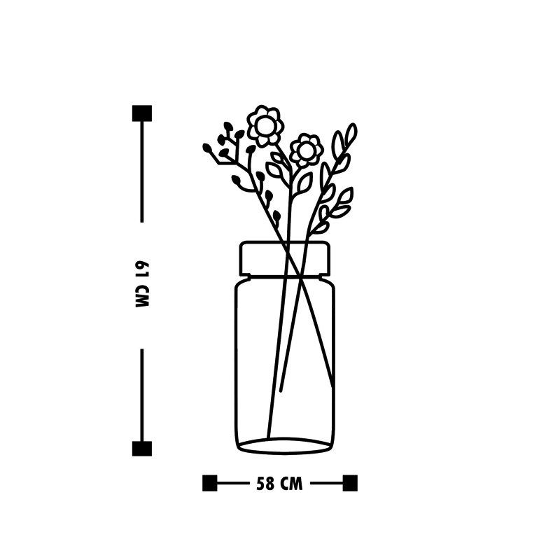 Décoration murale en métal, H 24 po x l 22,8 po x P 0,6 po