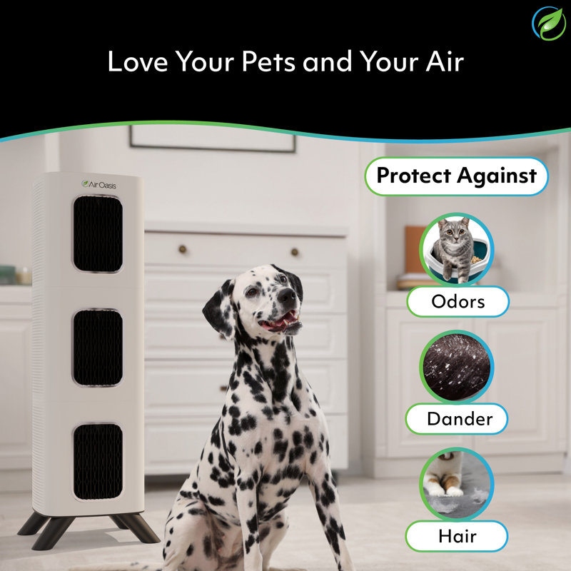 iAdaptAir 2.0 Large 5-Stage True HEPA Filtration for Viruses, Mould, Dust, Smoke, Pollen & Odours with 2 year Filter Life, Ozone Free Bi-Polar Technology, WiFi Compatible, and up to, 3,975 Sq Ft of Clean Air.