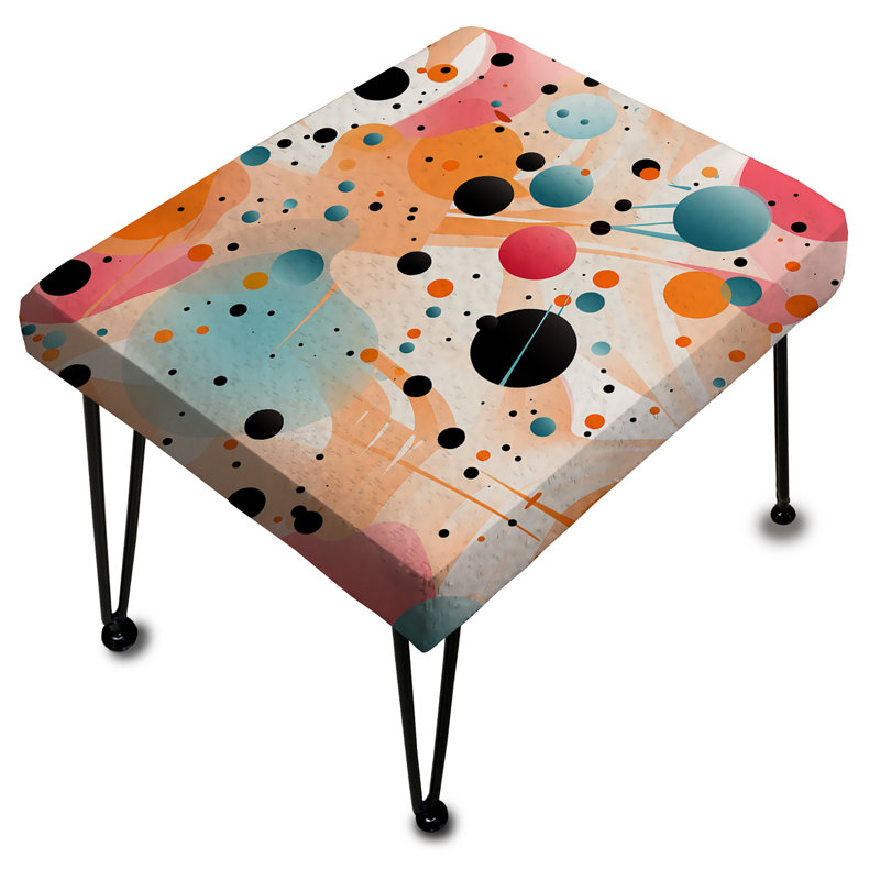 Modern Fusion Motif à pois I - Repose-pieds rectangulaire à pois