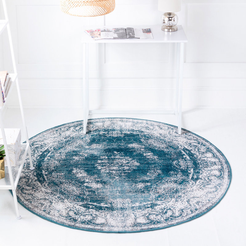 Brueck Ikat Indoor Rug, Round 8'