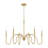 Parham Rubbed Brass 6 Light Chandelier-123222896