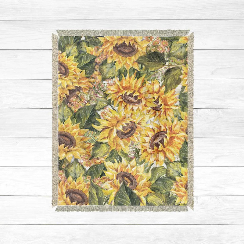 Jeté Sunflower, L 80 po x L 60 po