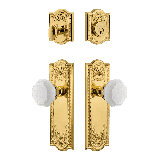 Nostalgic Warehouse Meadows Entry Set with White Waldorf Crystal Knob