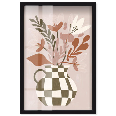 Décoration murale «Faux Botanical II» par Art Remedy, cadre noir, 11 x 16