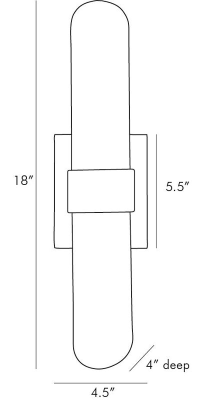 Elyse 2 - Light Armed Sconce, Polished Nickel