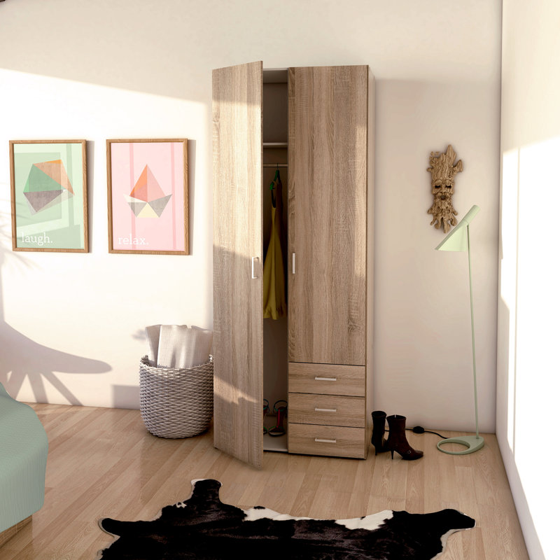 Orval 2 Door Wardrobe, Oak