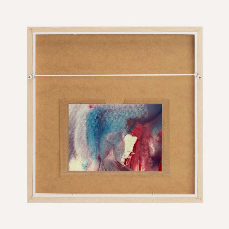 Écharpe en soie encadrée en édition limitée 12 po x 12 po «Fall on Me # 1» par Fanyu Lin, H 16 po x l 16 po