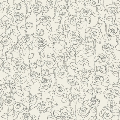 Everett Mid-Century Floral Wallpaper
