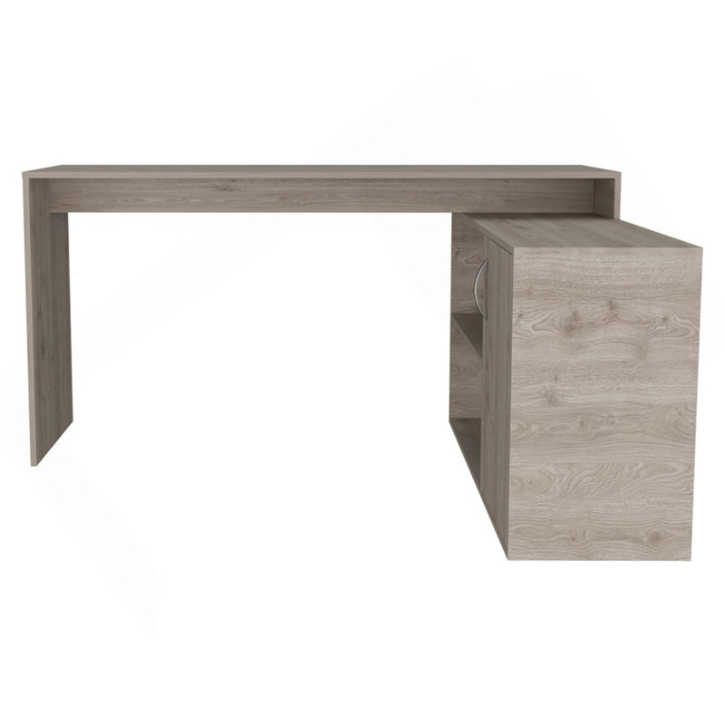 Bureau en L Desti, bureau, gris clair, Gris clair
